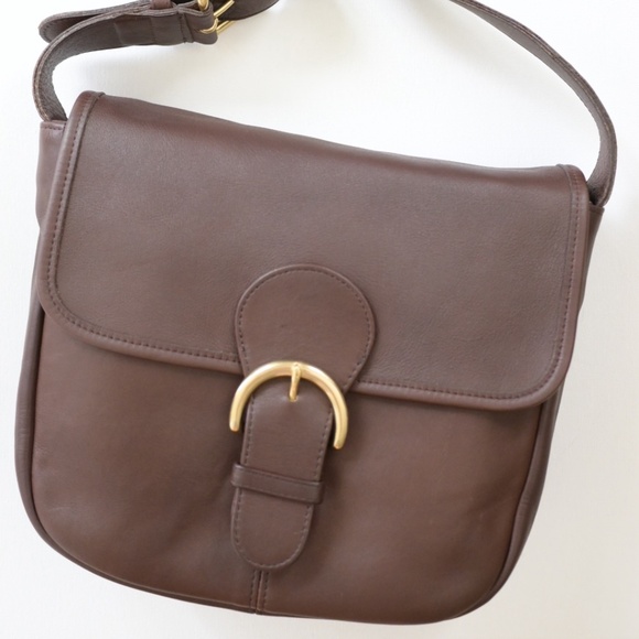 Rare Vintage Coach | Brown Bedford Flap Saddle Shoulder Leather Bag (4164) - Picture 1 of 15